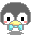 Asian Penguin animated emoticon