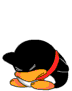 Backfliping Penguin animated emoticon