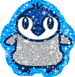 Glitter Penguin animated emoticon