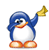 Penguin Waving Goodbye emoticon (Penguin emoticons)
