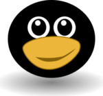 Smiling Penguin Face emoticon (Penguin emoticons)