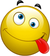 crazy tongue hanging out emoticon