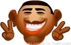 icon of happy barack obama