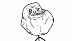 Crying Forever Alone animated emoticon