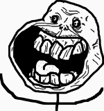 Forever Alone Happy Troll emoticon (Rage Emoticons)