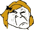 Sad Blonde Troll emoticon (Rage Emoticons)