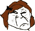 Sad Brunette Troll emoticon (Rage Emoticons)