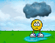 Rain Cloud emoticon (Rain and cloudy emoticons)
