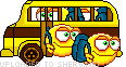 School Bus animated emoticon