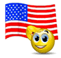 Salute USA flag animated emoticon