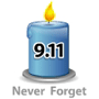 WTC  9-11 Candle emoticon (September 11 Emoticons)