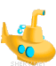 Golden Submarine emoticon (Ships and watercraft emoticons)