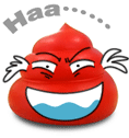 Laughing Poo animated emoticon
