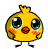 Surprised bird emoticon