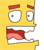 Surprised Partial Face animated emoticon