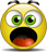 Surprised scream smiley (Shocked emoticons)