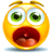 Yellow Smiley Surprised emoticon (Shocked emoticons)