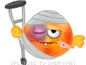 Badly Wounded animated emoticon