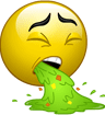 Barfing emoticon (Sick emoticons)