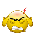 Big headache smiley (Sick emoticons)