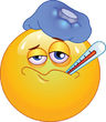 emoticon of Fever And Sick