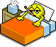 Sick In Bed animated emoticon