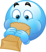 Vomit in paper bag emoticon