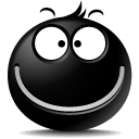 Big black Smile emoticon (Smiling emoticons)