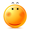 Blushing Smile smiley (Smiling emoticons)