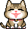 cute kitten smiling icon