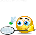 Badminton Player emoticon (Other Sports emoticons)
