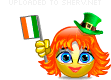 Waving Irish Flag emoticon (St. Patrick's Day emoticons)