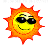 Cool Sun emoticon (Summer Emoticons)