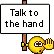 talk to the hand sign emoticon