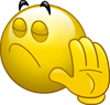 Talk to the hand smiley (Swearing emoticons)