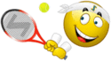 smilie of Tennis Player