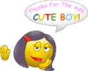 Female Thanks For The Add smiley (Thank you emoticons)