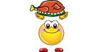 Baked turkey animated emoticon