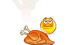 Big turkey emoticon (Thanksgiving smileys)