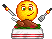 Eating turkey emoticon (Thanksgiving smileys)