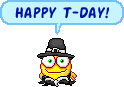 Happy T-Day emoticon (Thanksgiving smileys)