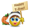 Happy thanksgiving day emoticon (Thanksgiving smileys)
