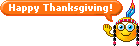 Happy thanksgiving animated emoticon