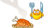 Smelling the food emoticon (Thanksgiving smileys)