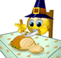 Thanksgiving Carving emoticon (Thanksgiving smileys)