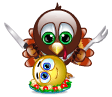 turkey eating smiley icon