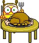 Turkey time emoticon (Thanksgiving smileys)