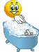 Bath dive animated emoticon