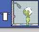 Taking a shower animated emoticon
