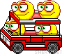 Bus ride animated emoticon